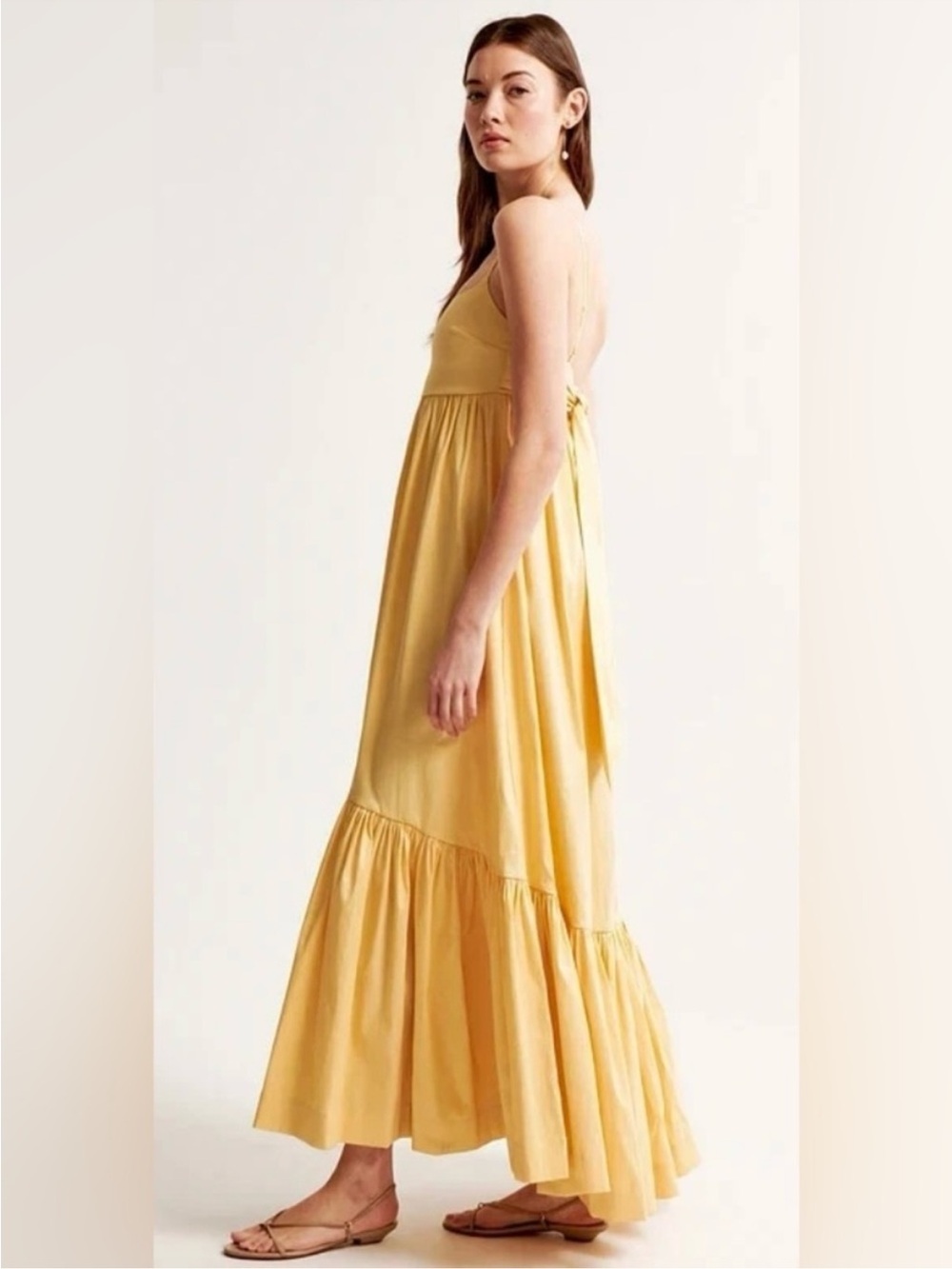 Abercrombie & Fitch Bow Back Taffeta Maxi Dress, Perfect Condition - Picture 6 of 7